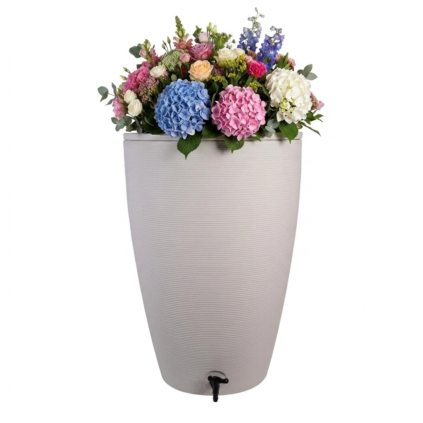 Amesbury Stone Water Butt Rain Water Collector 120 Litre With Tap & Lid