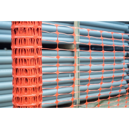 Temporary Orange 50m Mesh Barrier Fencing Safety Net On a Roll For Construction Sites