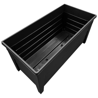 Set Of 4 Black Grosvenor Trough Planters Perfect For Displaying Flowers & Plants