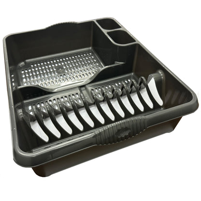 Strong Plastic Kitchen Counter Dish/Cutlery Rack With Integral Handles