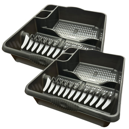 Strong Plastic Kitchen Counter Dish/Cutlery Rack With Integral Handles