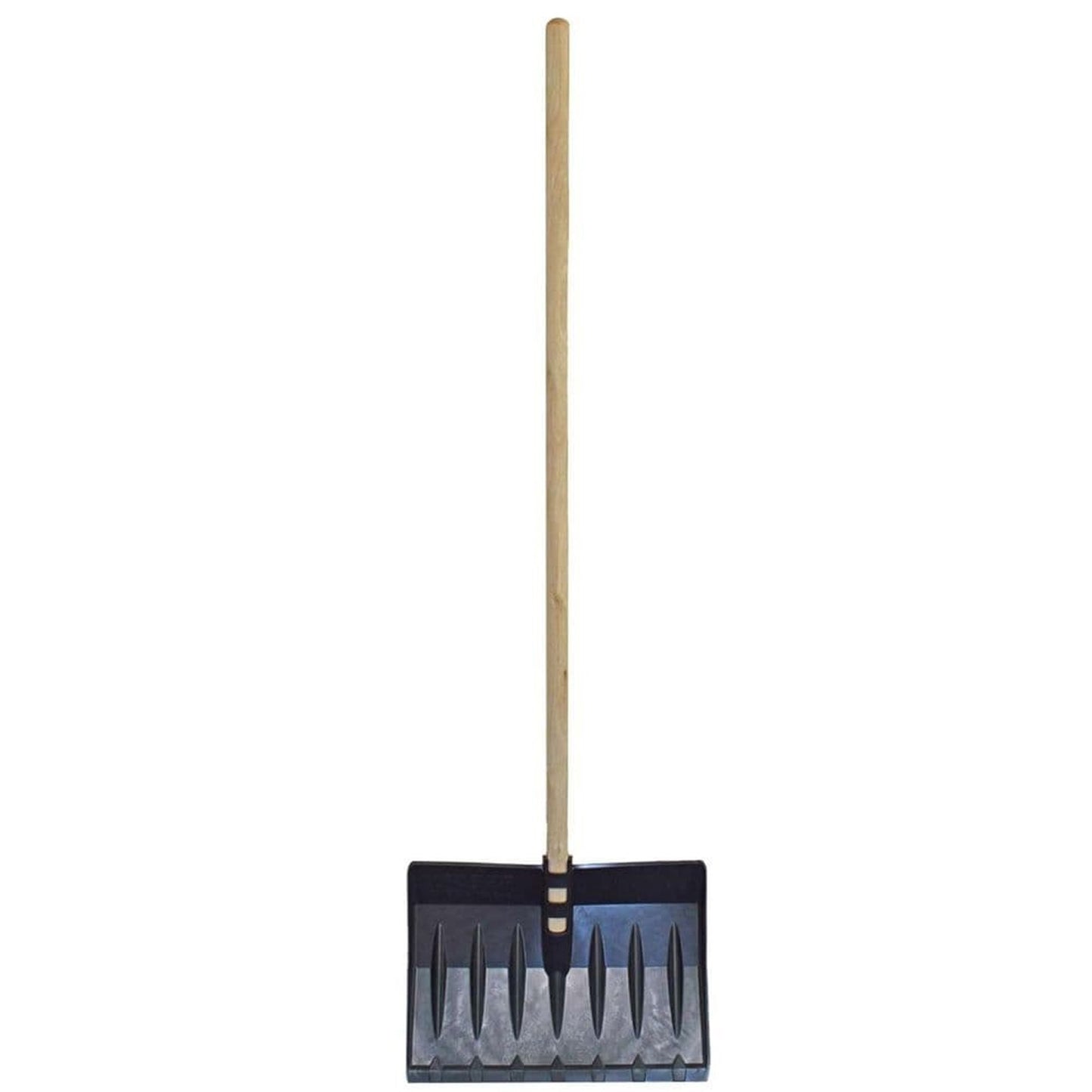 Long Wooden Handle Black Snow Shovel Spade For Cleaning Snow & Debris
