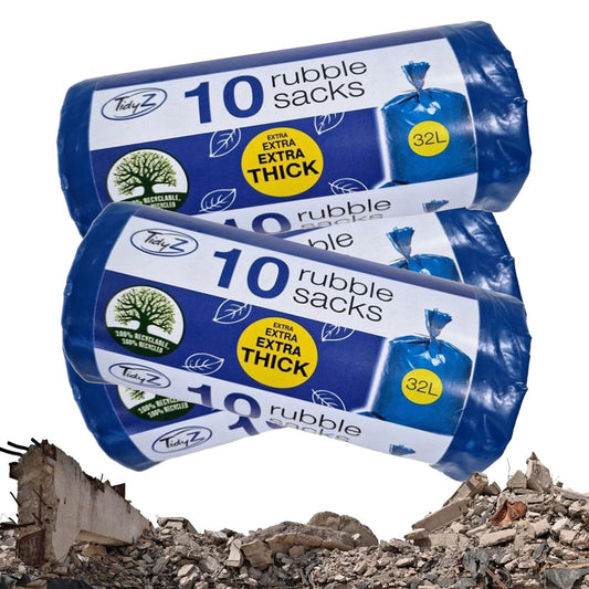 Extra Thick Strong Heavy Duty Blue Builders Rubble Bags For Garden & DIY Waste