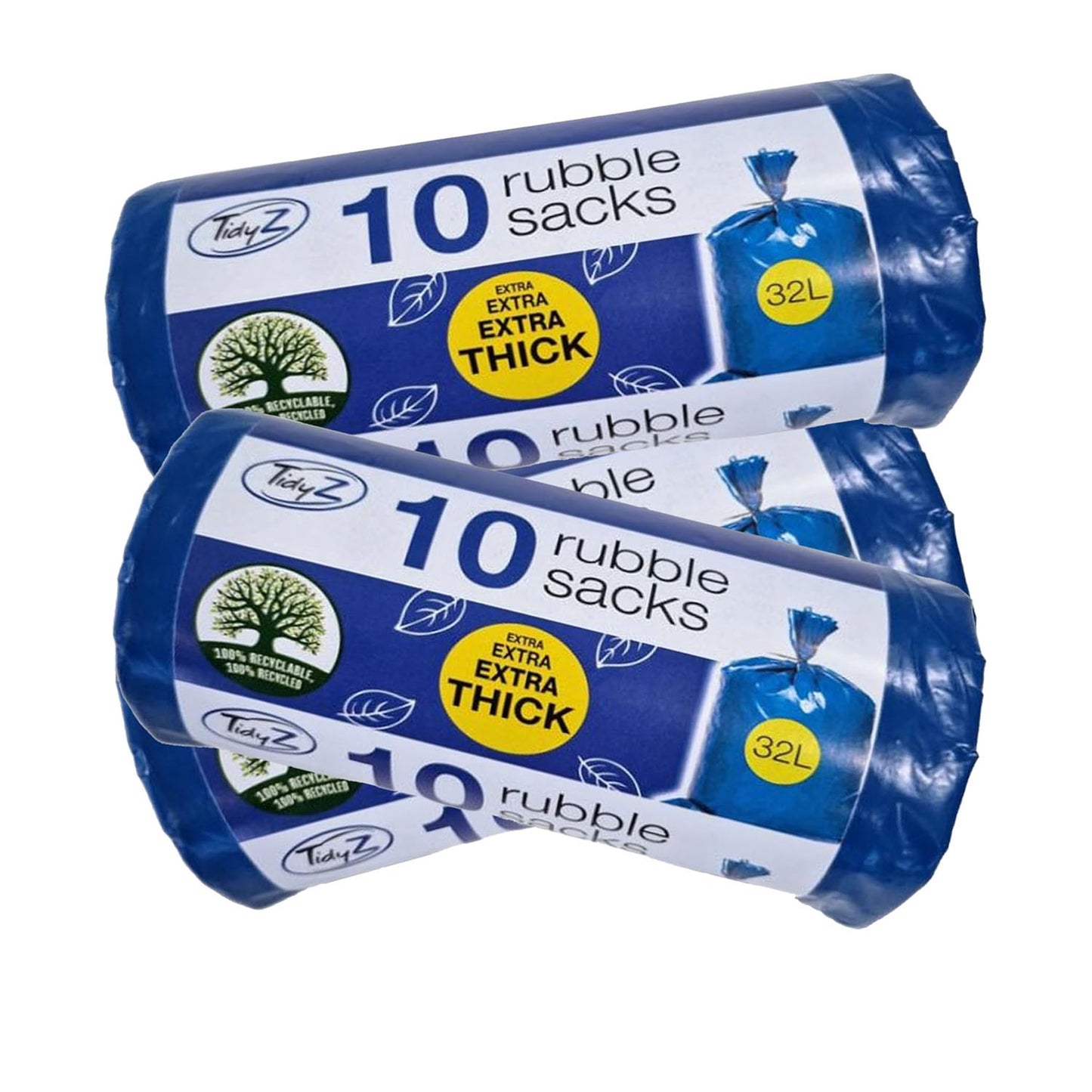 Extra Thick Strong Heavy Duty Blue Builders Rubble Bags For Garden & DIY Waste