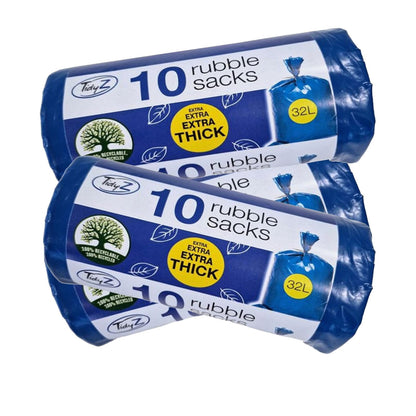 Extra Thick Strong Heavy Duty Blue Builders Rubble Bags For Garden & DIY Waste