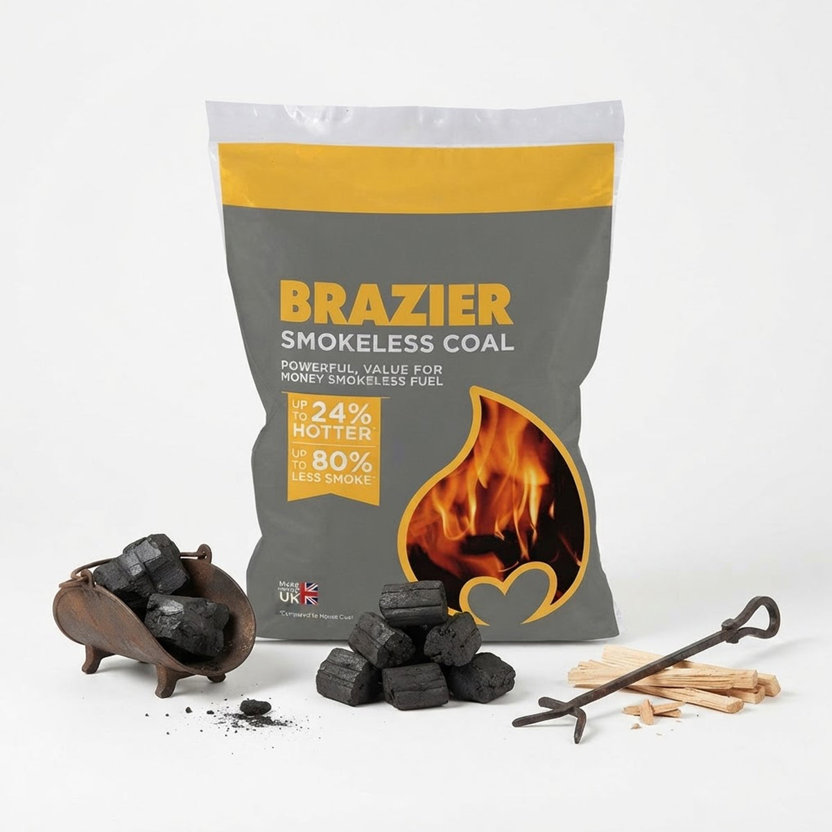 Brazier Smokeless Coal Fuel Multi Purpose Home Heating Fuel