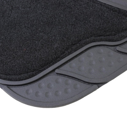4 Piece Heavy Duty Rubber Car Mat Set Universal Front Rear Floor Liners