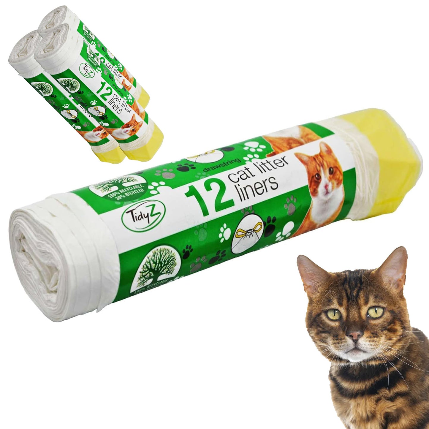 Leak Proof Cat Litter Tray Drawstring Liners Heavy Duty Scratch Resistant