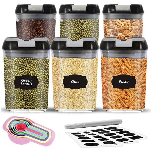 Easy To Use Food Grade & BPA Free Airtight Cereal Dry Foods Storage Container Kits