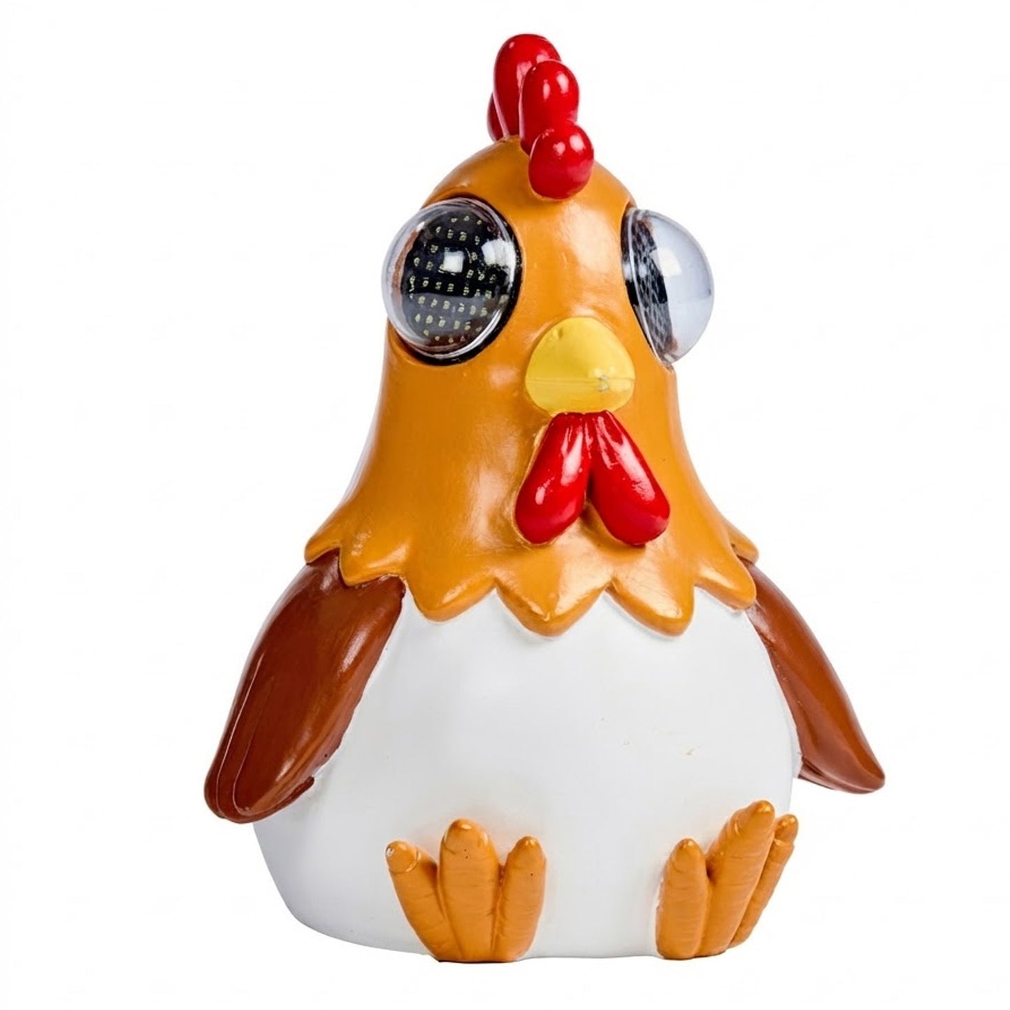 Solar Cockerel Garden Light Animated Blinking Eyes Farmyard Animal Statue