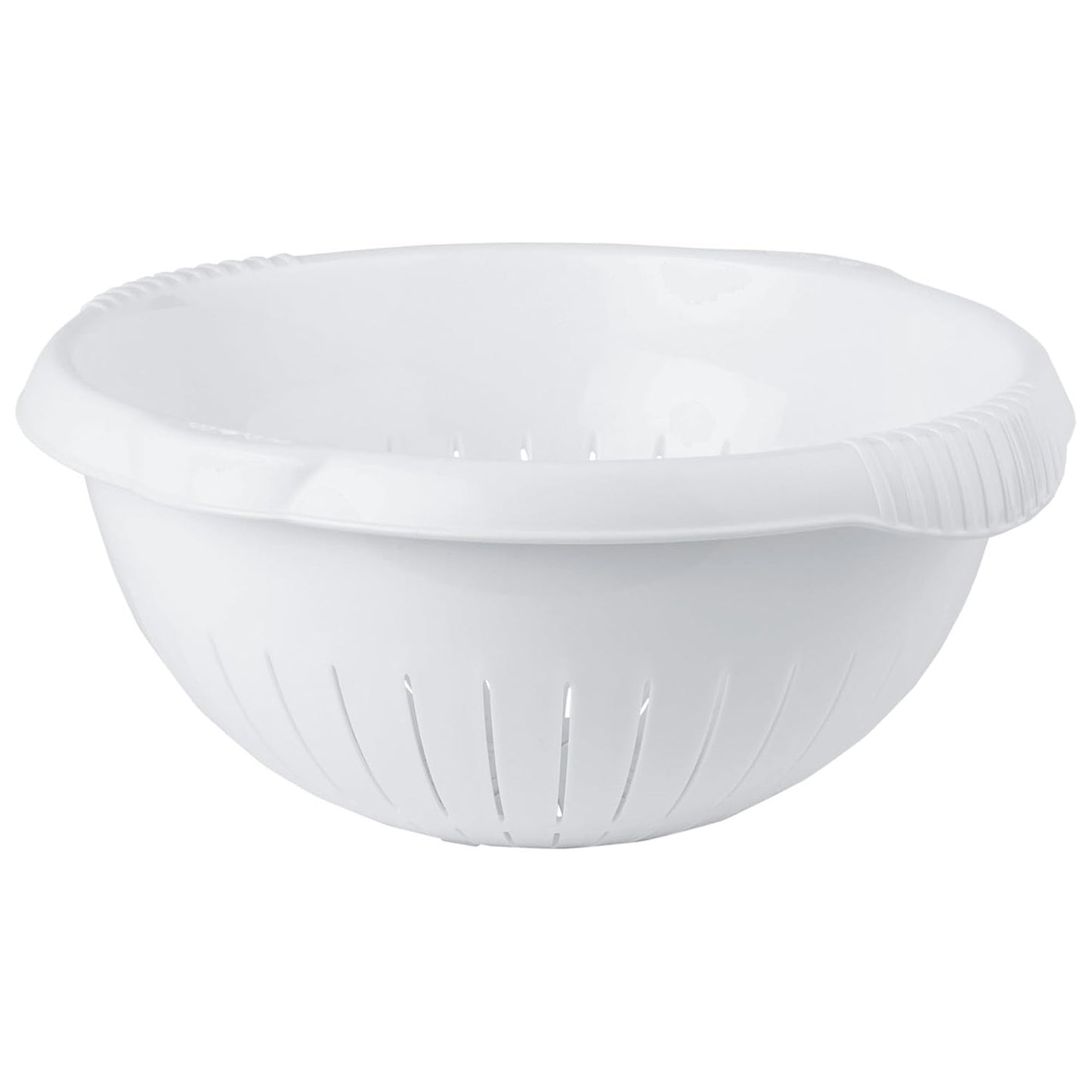 30cm Fruit & Veg Ice White Colander Filter Basket With Integral Handles