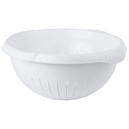 30cm Fruit & Veg Ice White Colander Filter Basket With Integral Handles