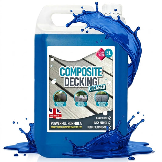 5 Litre Bottle Powerful Formula Outdoor Composite Decking, Fencing & Furniture Cleaner Quick Results