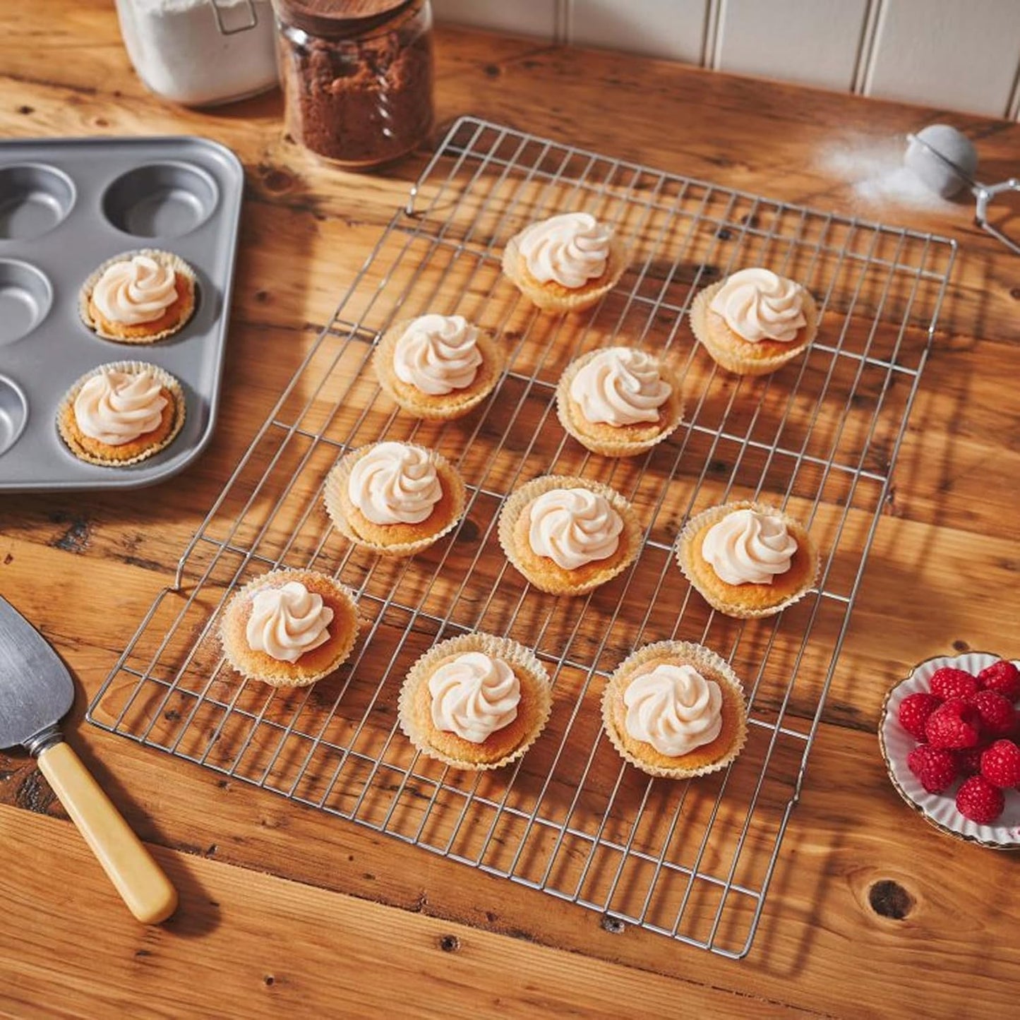 Chrome Plated 18" Extra Large Cooling Rack Ideal For Cakes & Cookies