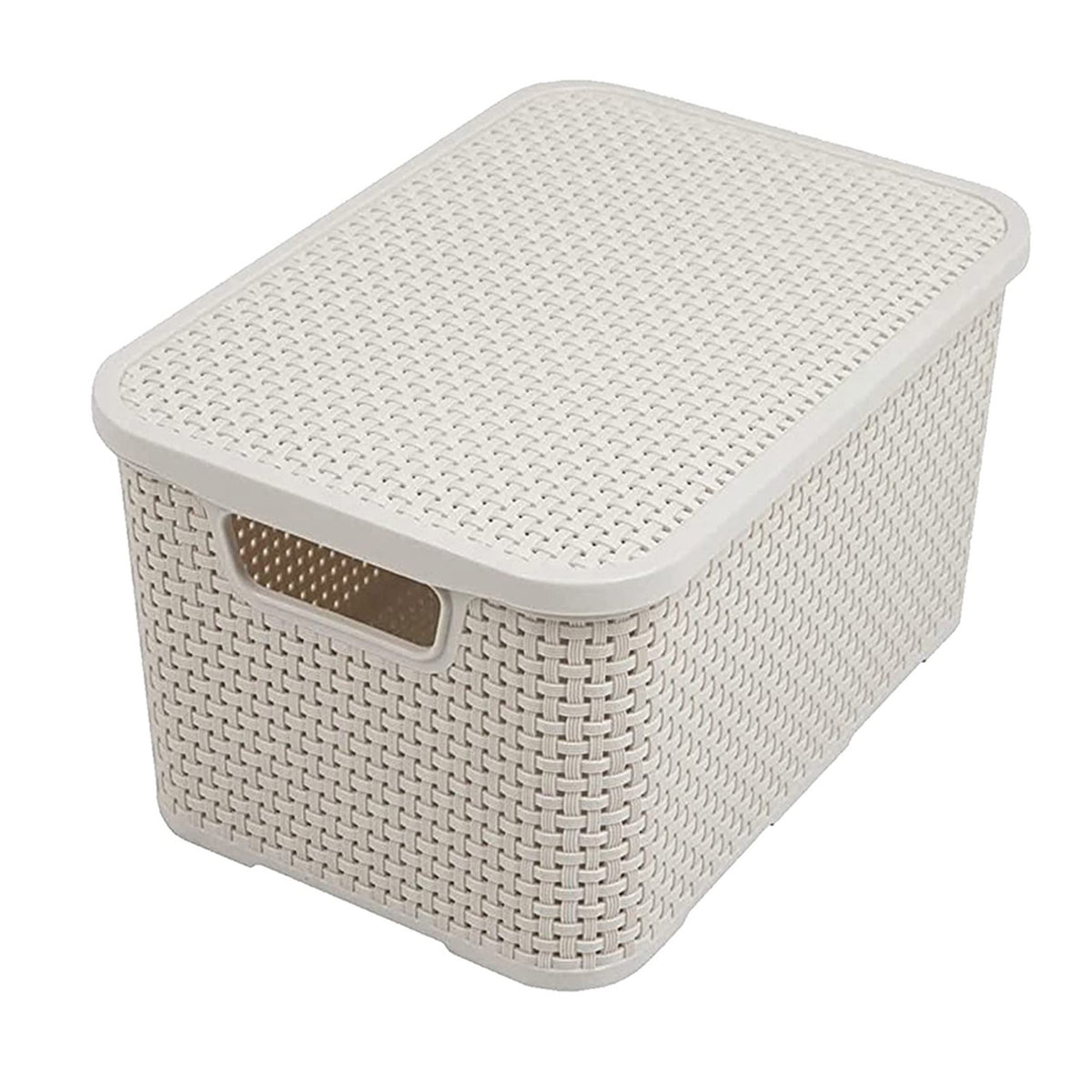 Rattan Effect Cream Home Office Laundry Storage Baskets