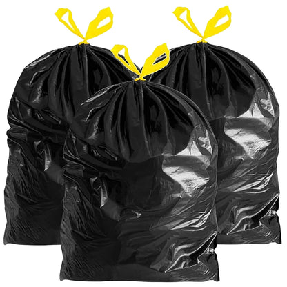 Easy Tie Top Handle Black 120L Drawstring Refuse Sacks For Home, Garden & Office