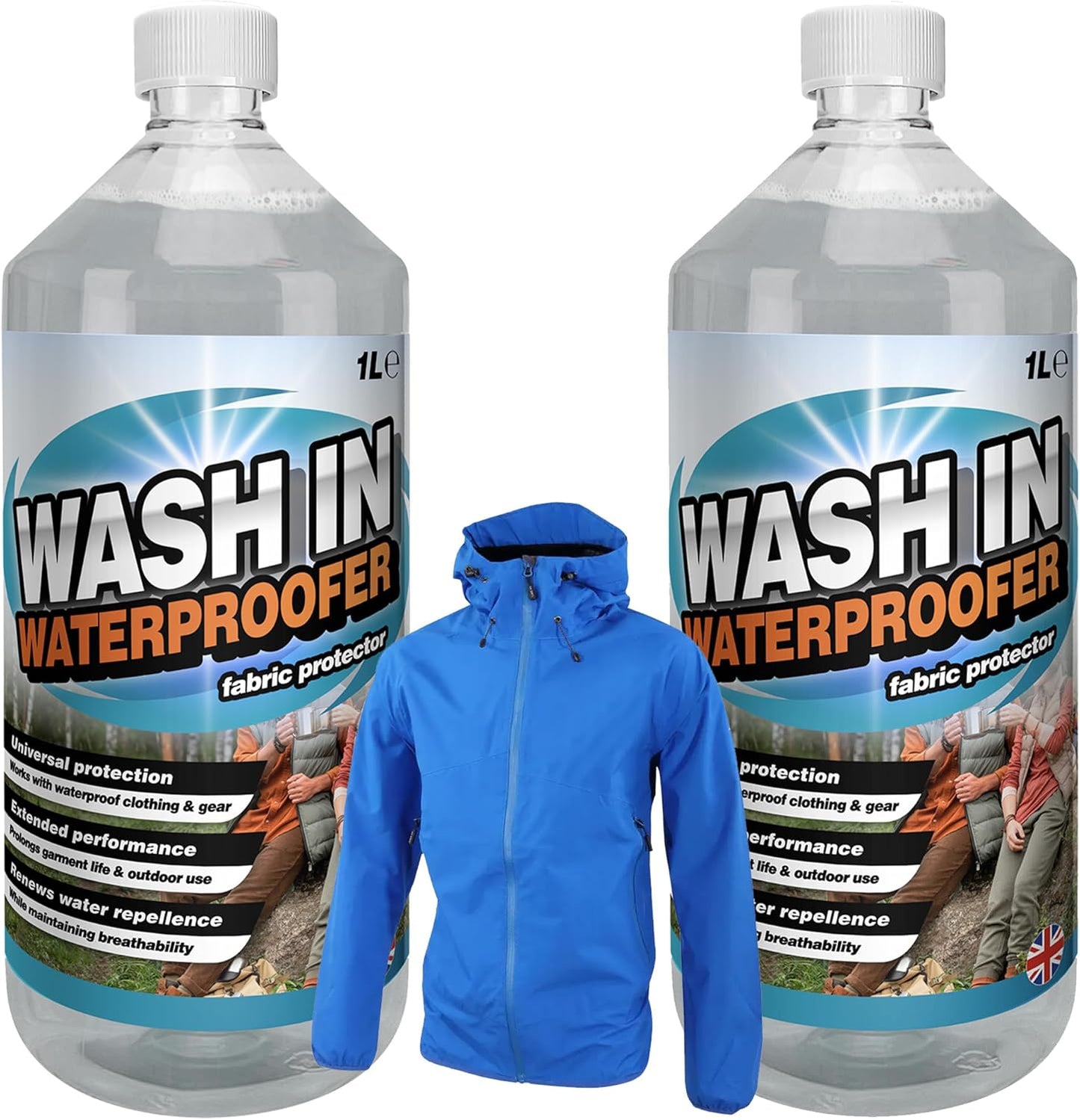 1L Wash In Waterproofer Fabric Protector Prolongs Garment Life & Outdoor Use