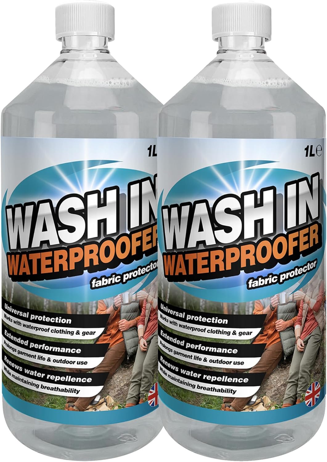 1L Wash In Waterproofer Fabric Protector Prolongs Garment Life & Outdoor Use