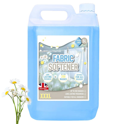 5 Litre Fabric Softener Fresh Linen Long Lasting Scent Suitable For All Washes