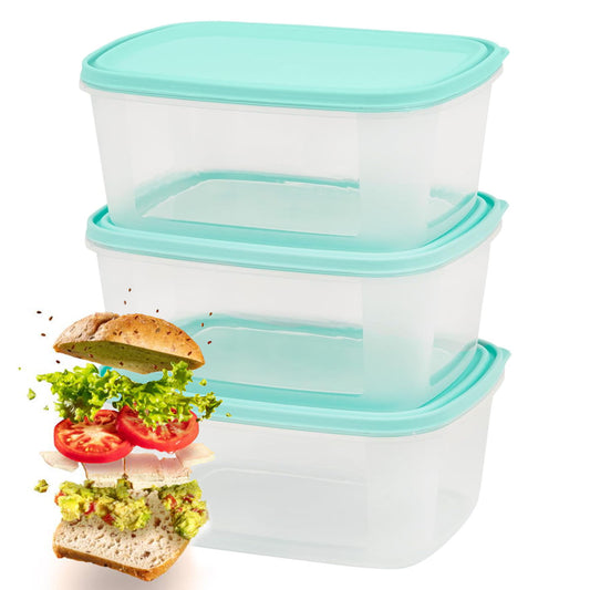 Microwave & Freezer Safe Reusable Plastic Food Storage Container Boxes Complete With Airtight Lids