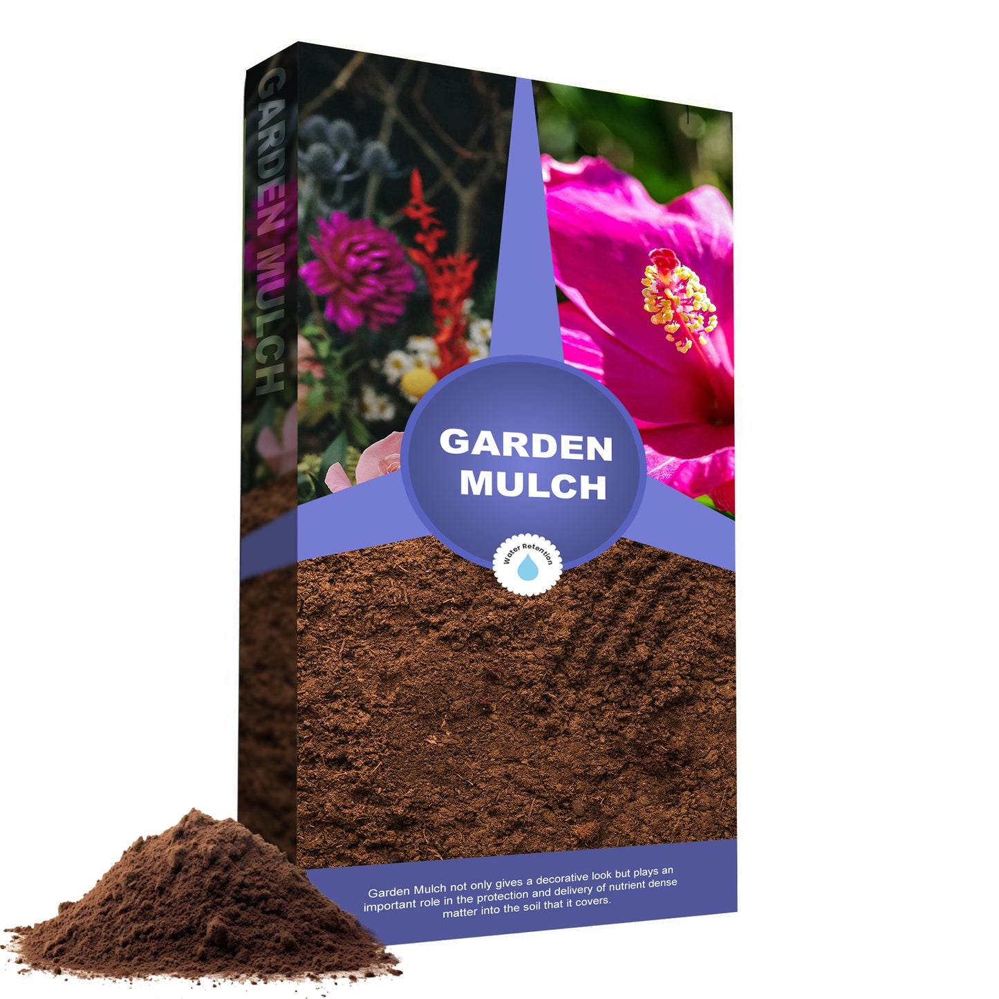 60L Decorative Soil Conditioner Garden Mulch With Improved Water Retention