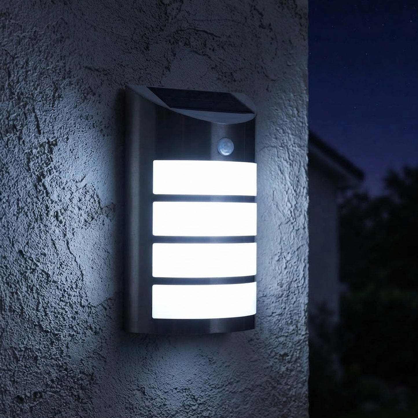 Solar PIR Motion Sensor Wall Light – Warm White LED, 3m Detection, 120° Angle, Auto On/Off