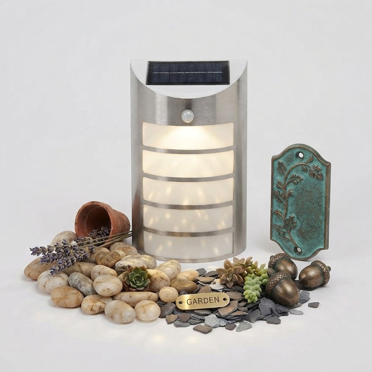 Solar PIR Motion Sensor Wall Light – Warm White LED, 3m Detection, 120° Angle, Auto On/Off
