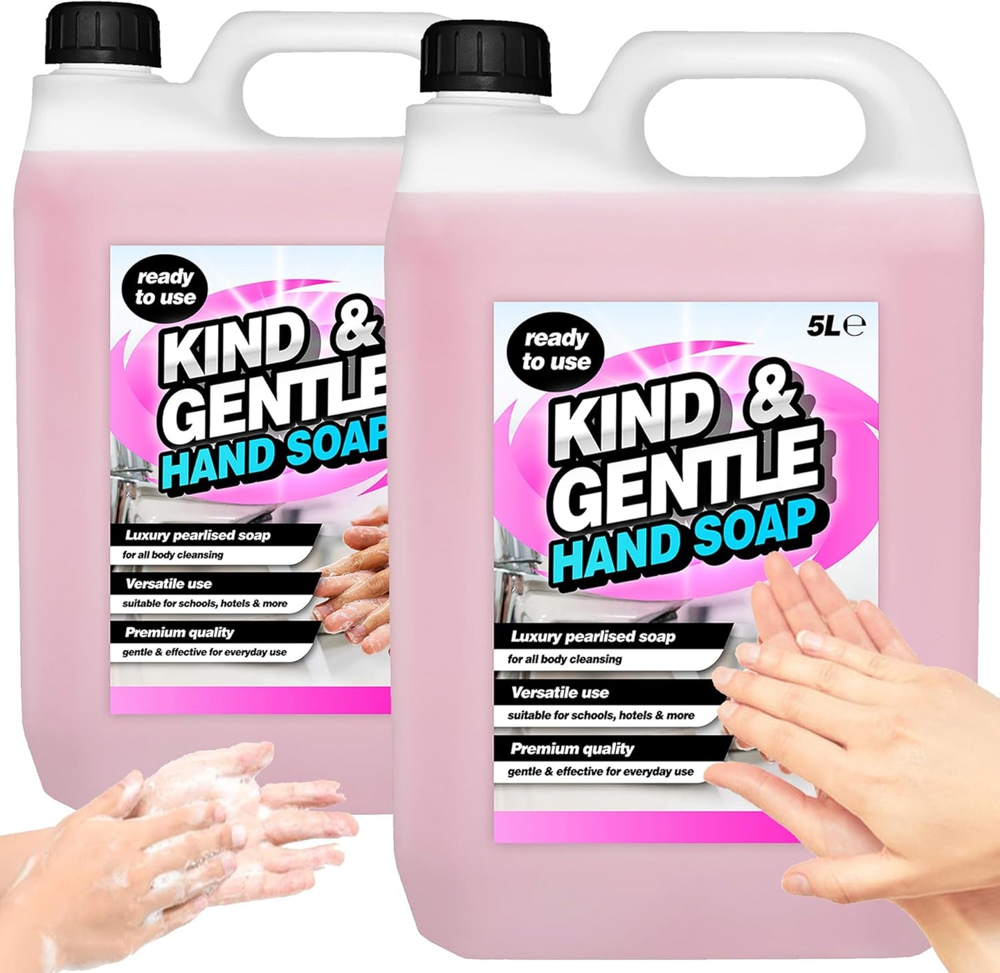 5L Ready To Use Pink Kind & Gentle Hand Soap Effective For Every Day Use