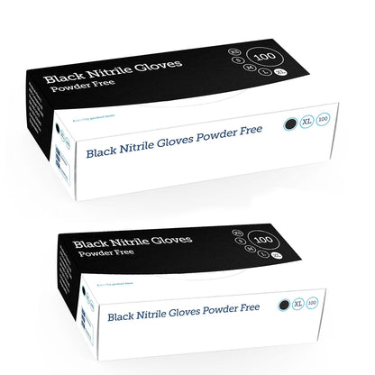 Black Nitrile Powder-Free Puncture Resistant Gloves Perfect For Medical & Mechanical Use