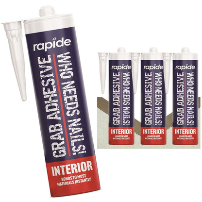 Heavy Duty 260ml Power Instant Interior Grab Adhesive For Mounting & Repair Jobs