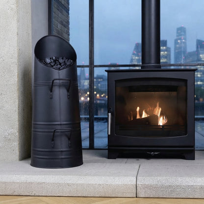 22 Inch Coal Hod Scuttle Heavy Duty Steel Fireplace Fuel Bucket