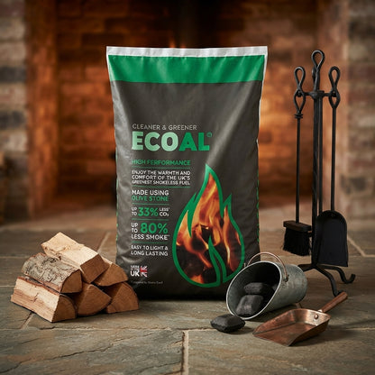 Ecoal High Heat Long Lasting Smokeless Coal Extended Burn Time Fuel