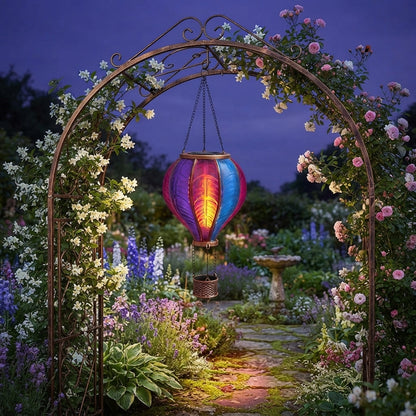 Flaming Balloon Solar Garden Lantern Aurora Hot Air Balloon Design