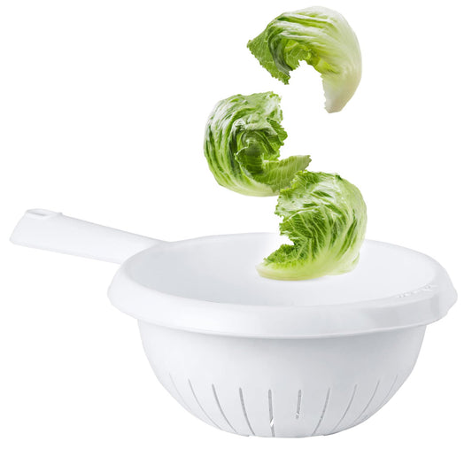 Ice White Deep Filter Colander Sieve Basket With Handle Great For Fruit & Veg