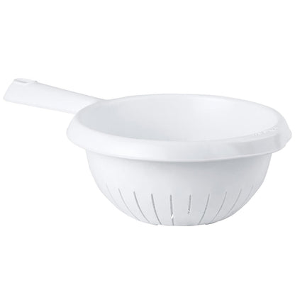 Ice White Deep Filter Colander Sieve Basket With Handle Great For Fruit & Veg