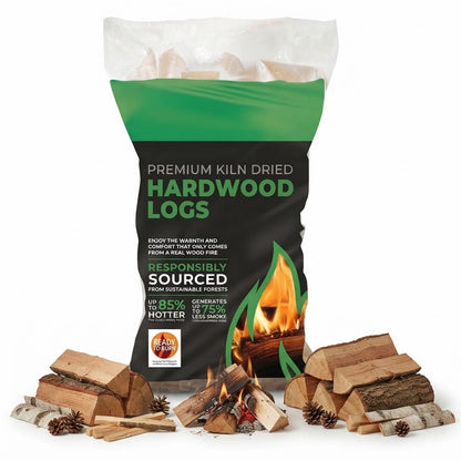 Kiln Dried Hardwood Logs Ready to Burn Firewood Under 20% Moisture