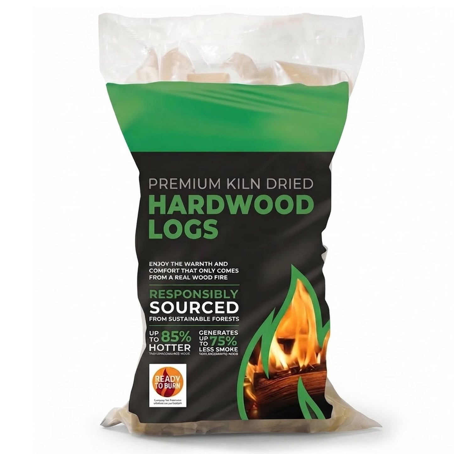 Kiln Dried Hardwood Logs Ready to Burn Firewood Under 20% Moisture