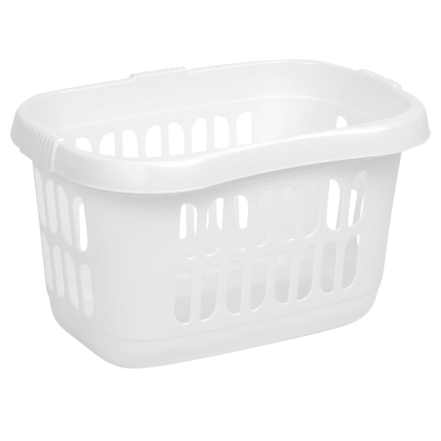 Large Plastic Black Silver & Ice White Hipster Laundry Baskets For Laundry Rooms