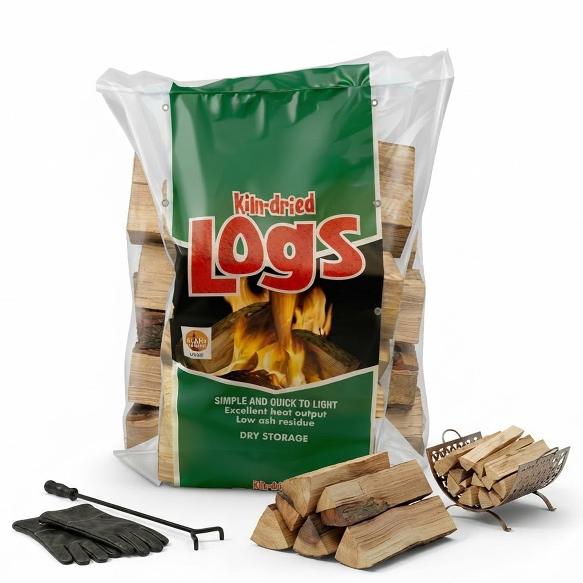 Premium Kiln Dried Hardwood Logs Long Burning High Heat Firewood