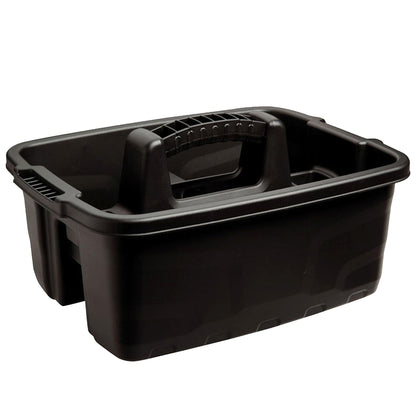 Plastic Kitchen Caddy Black Storage Organiser For Utensils Sponges Clothes & Sprays