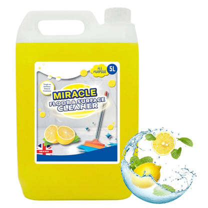 5 Litre Concentrated All Purpose Miracle Floor & Surface Cleaner Ideal For Hard Floors