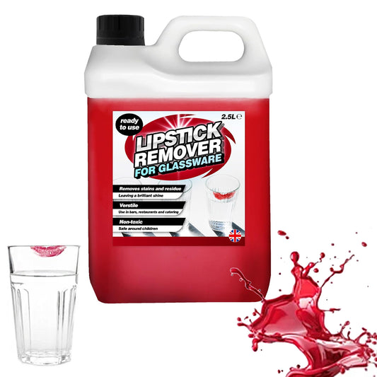 2.5L Ready To Use Lipstick Remover For Glassware Perfect For Home & Restaurants