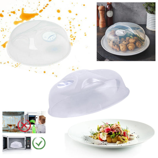 BPA Free & Dishwasher Safe Microwave Plate Cover (25cm) Prevents Food From Splattering