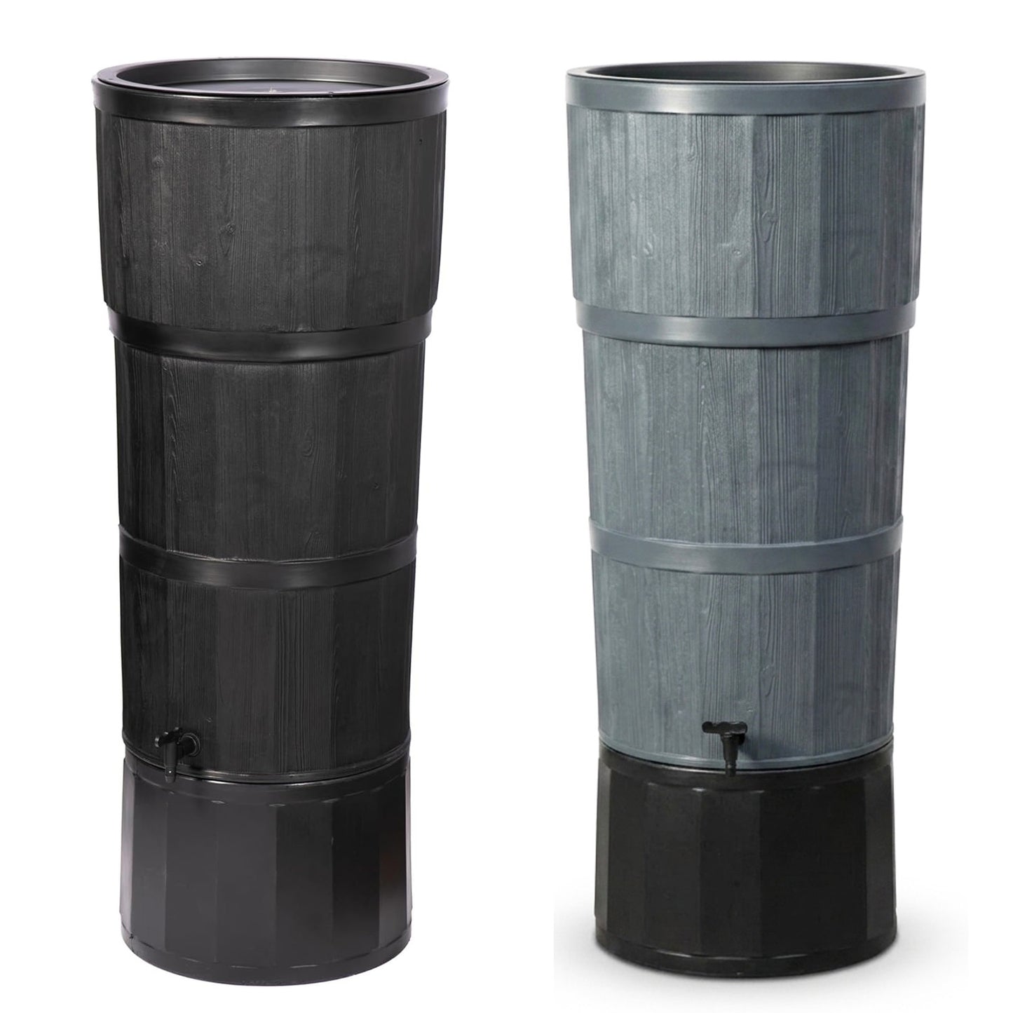 150 Litre Large Oak Wood Premium Water Butt Complete With Stand, Tap, Rain Diverter & Lid