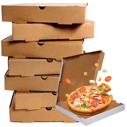 Pizza Boxes Plain Brown Or White Postal Box Takeaway Style Boxes