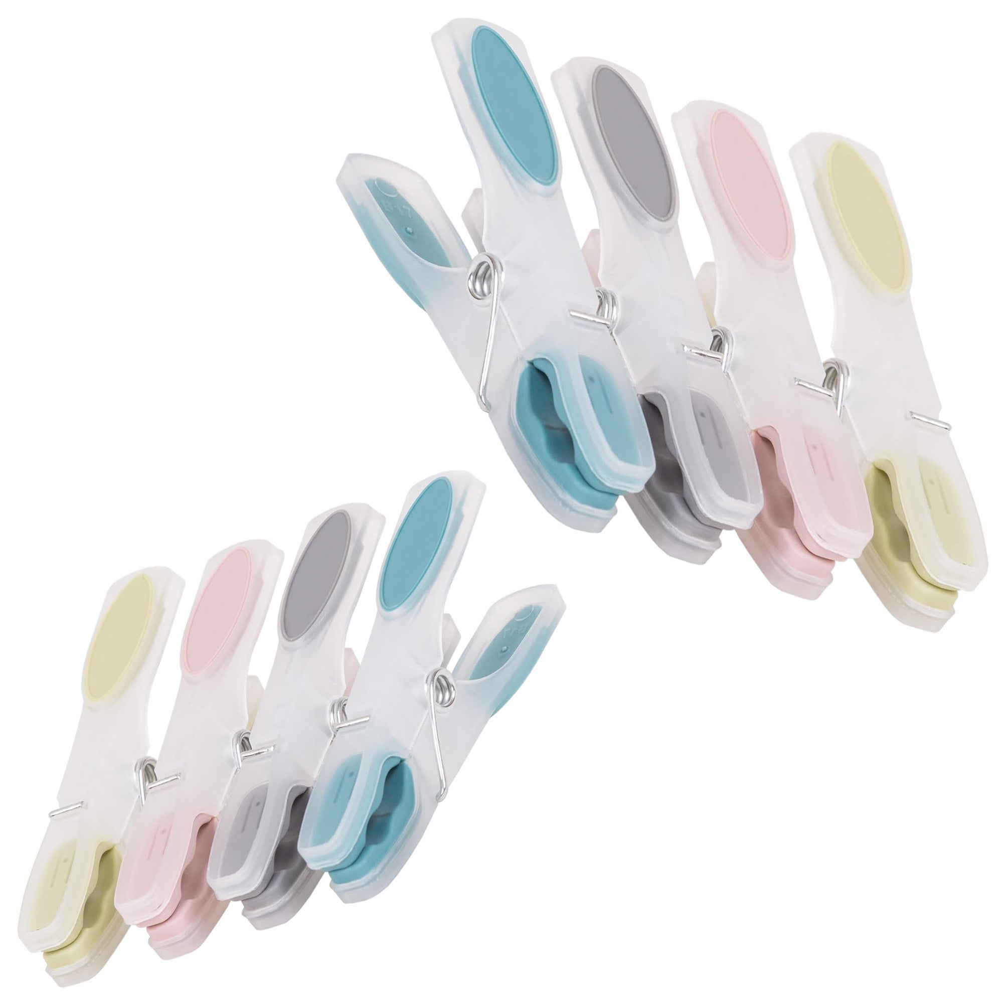 Assorted Coloured Soft Grip Plastic Laundry Clothing Pegs For Outdoor ...