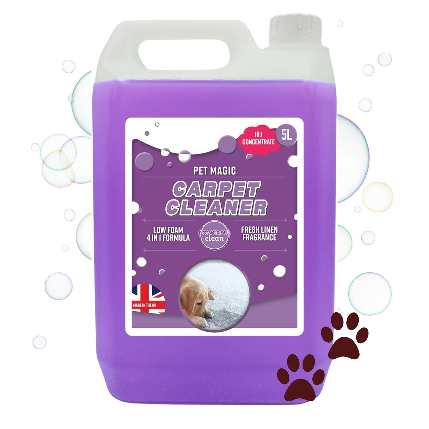 Dog Stain & Odour Remover 5 Litre Pet Carpet Cleaning Shampoo With a Fresh Linen Fragrance