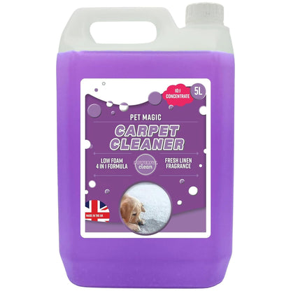 Dog Stain & Odour Remover 5 Litre Pet Carpet Cleaning Shampoo With a Fresh Linen Fragrance