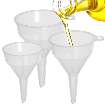 Clear Plastic Home Kitchen Food Grade Funnels Ideal For Filling Bottles