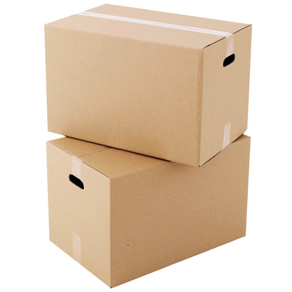 Extra Large & Medium Size Plain House Removal Cardboard Boxes With Carry Handles